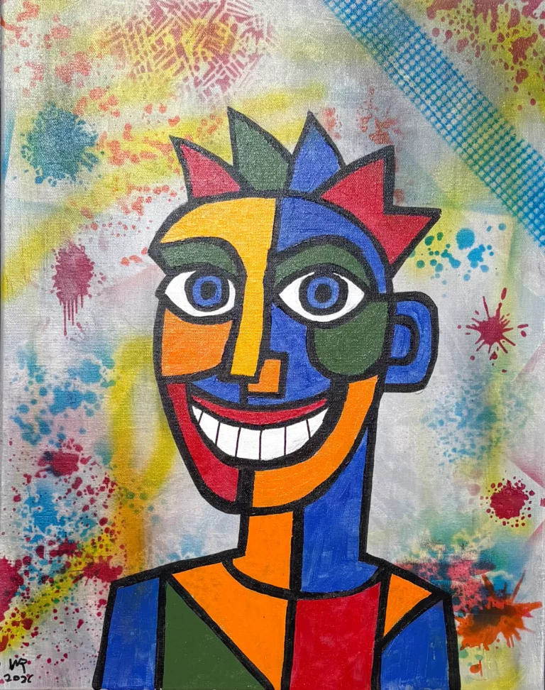 De Bonte Lachenaar een schilderij door Ward Reekmans uit Hasselt, Limburg, België