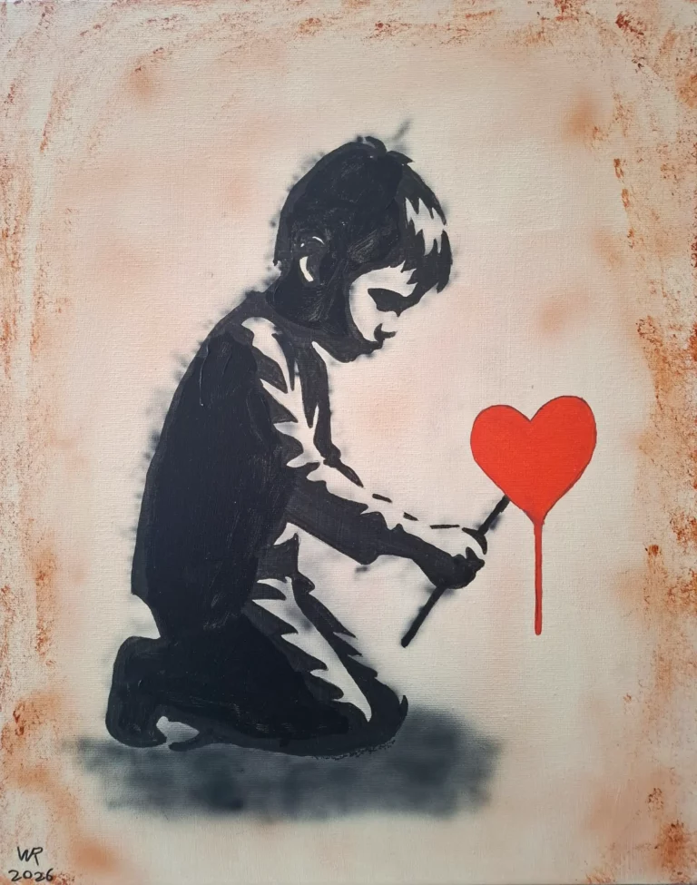 Gebroken hoop een schilderij van Ward Reekmans uit Hasselt, Limburg, België