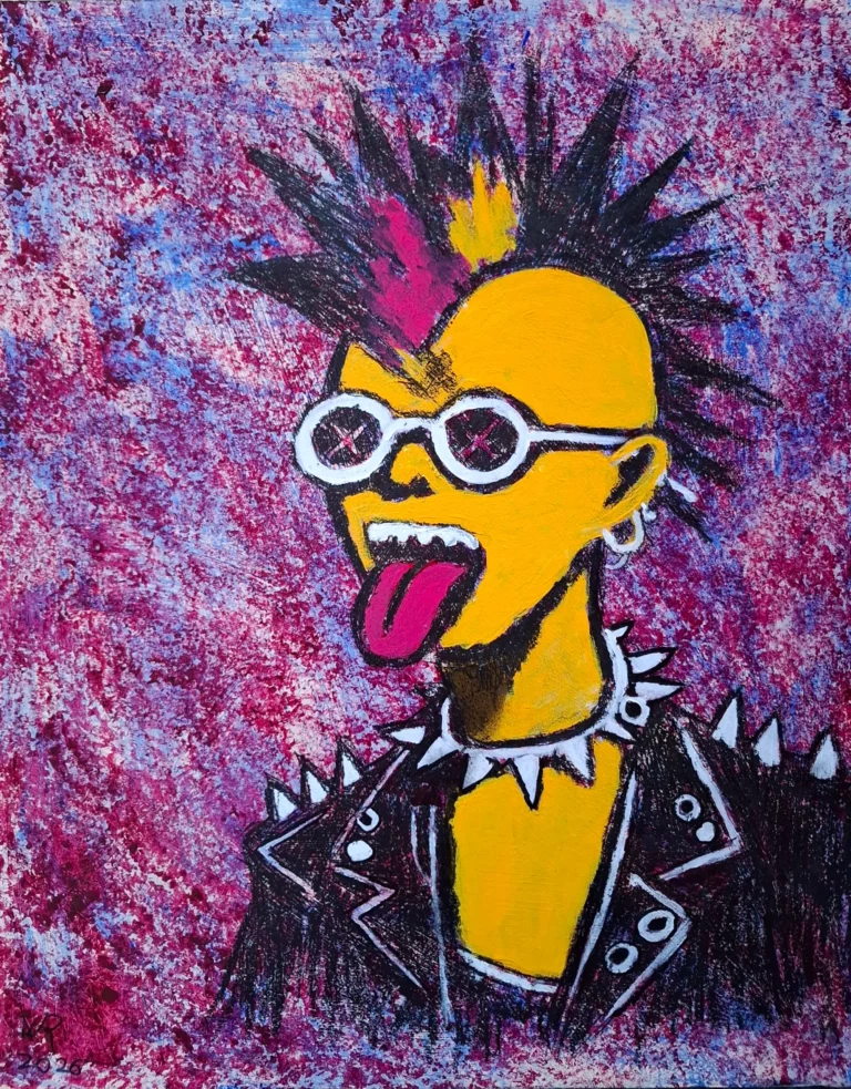 Punker, een schilderij van Ward Reekmans uit Hasselt, Limburg, België