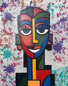 zigeuner vrouw, een schilderij van Ward Reekmans uit Hasselt, Limburg, België