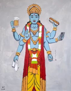 Efficiënte god, een schilderij door Ward Reekmans uit Hasselt, Limburg, België